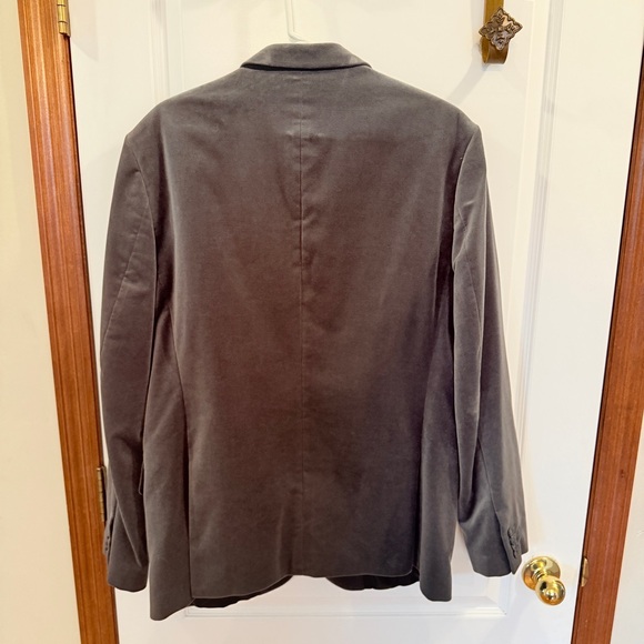 Express NWT Mens Size 42R (XL) Steely Gray Velvet-Like Blazer - Picture 3 of 11
